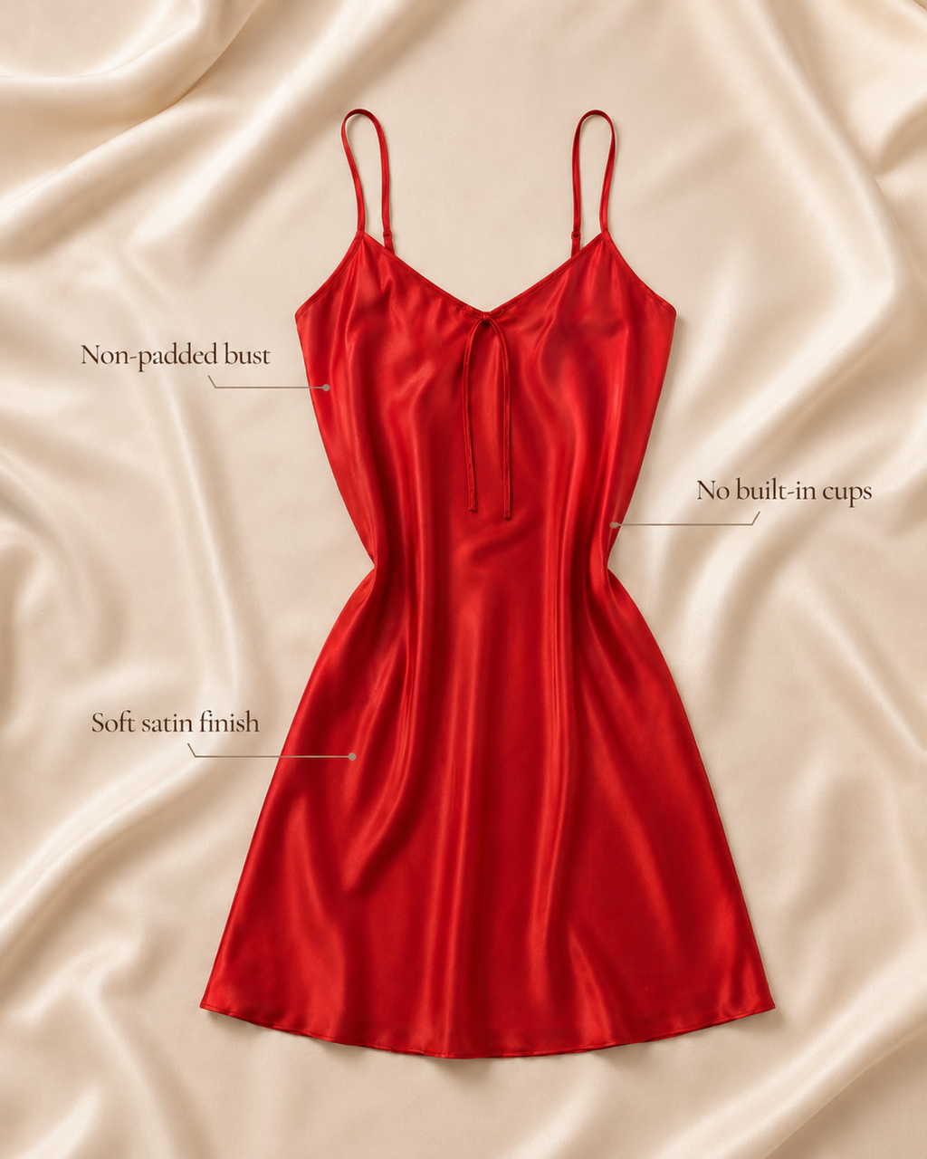 Rouge Amour Satin Slip Dress