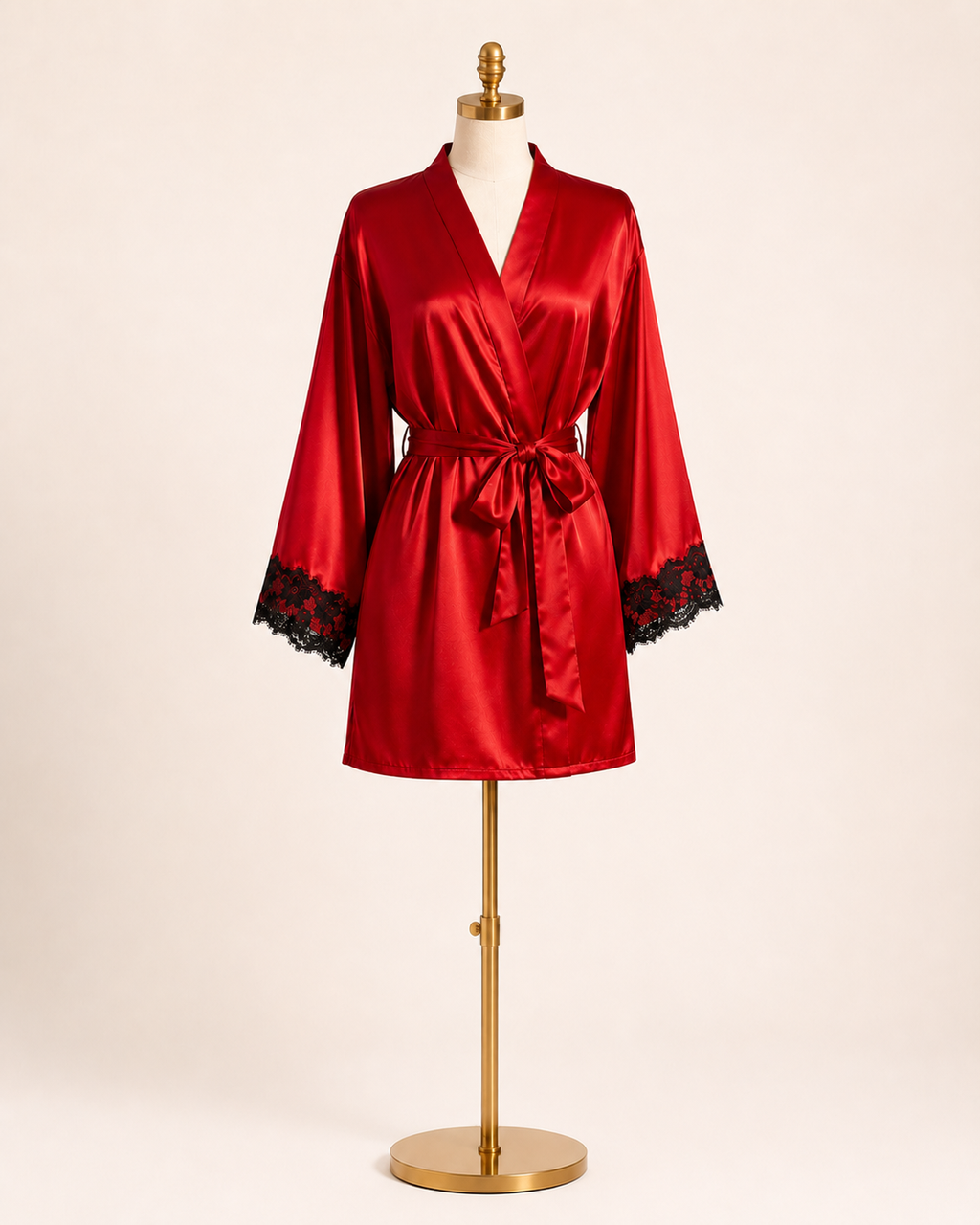 Rouge Amour Satin Robe