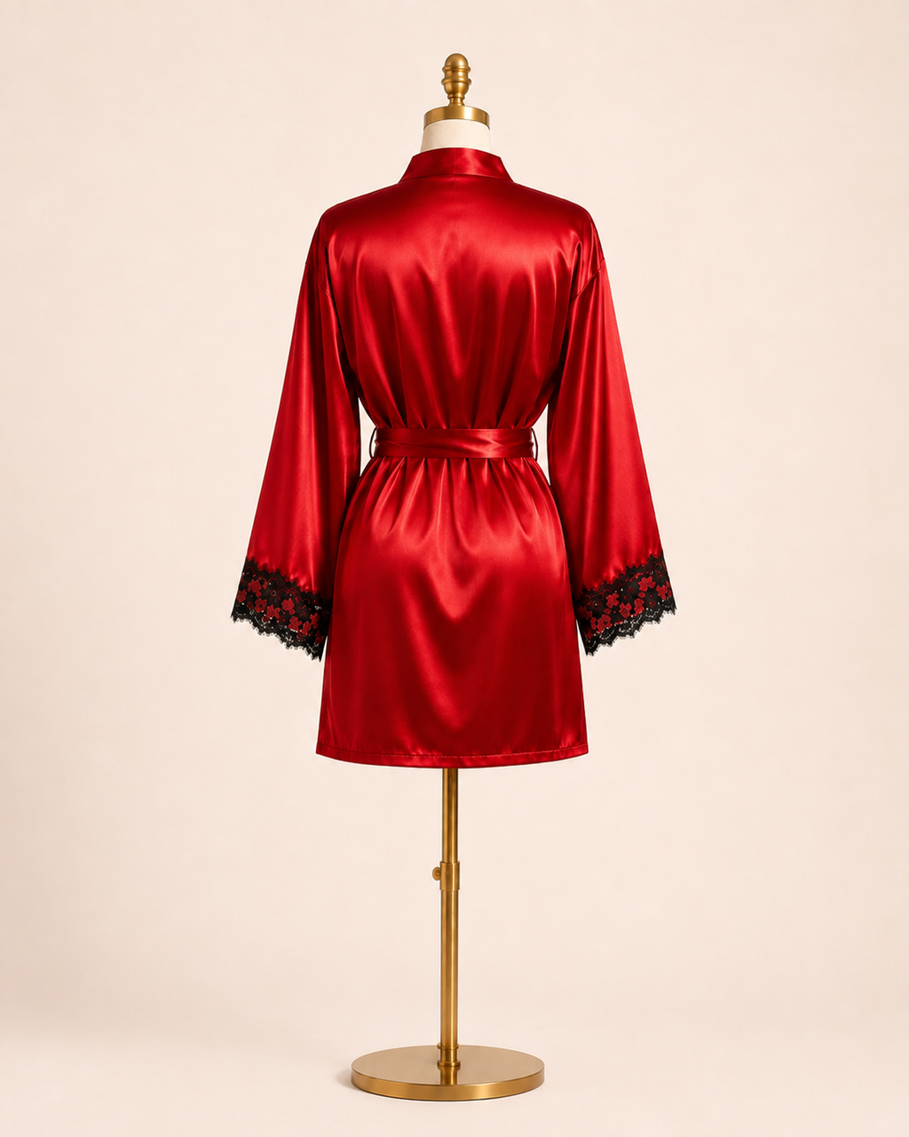 Rouge Amour Satin Robe
