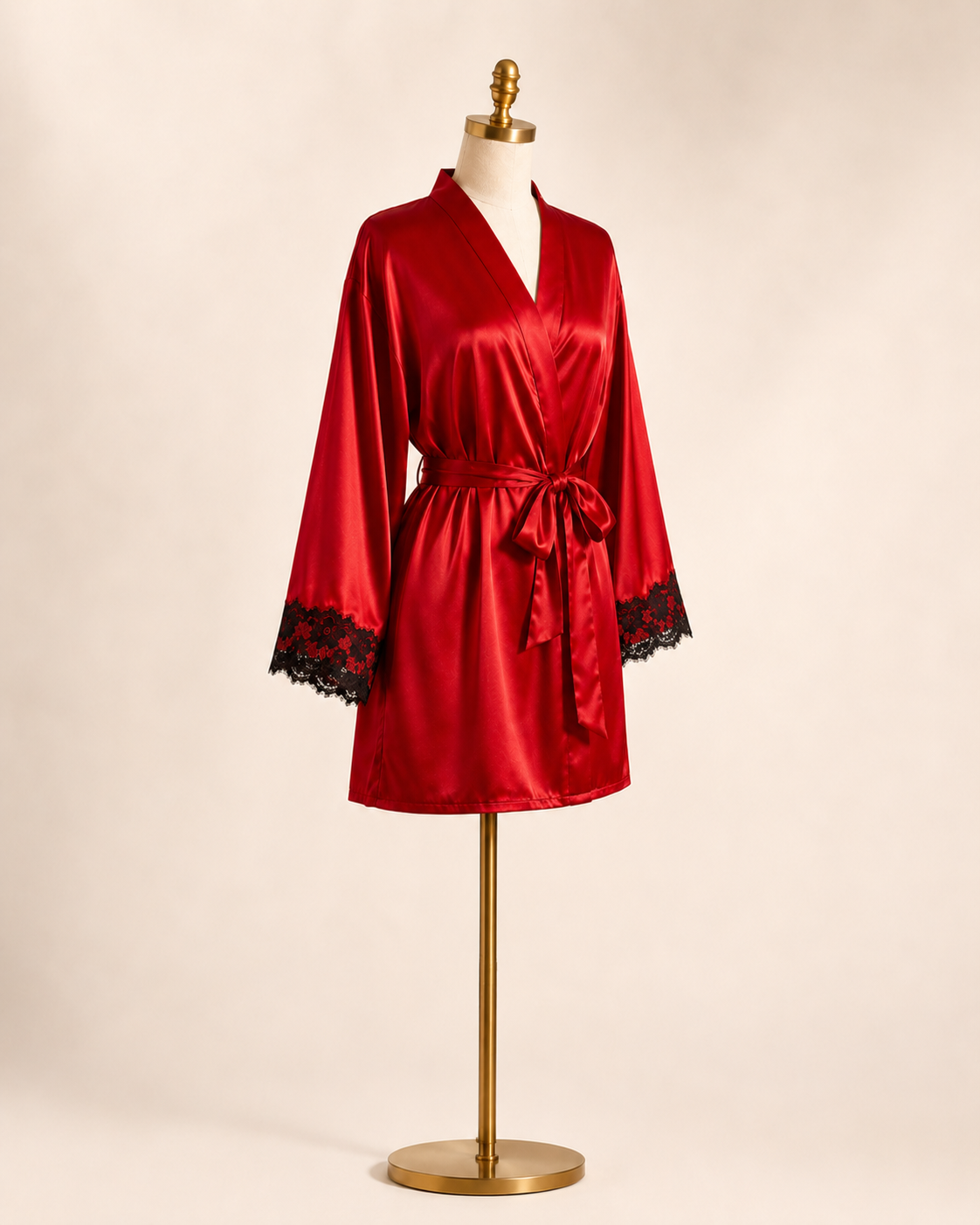 Rouge Amour Satin Robe