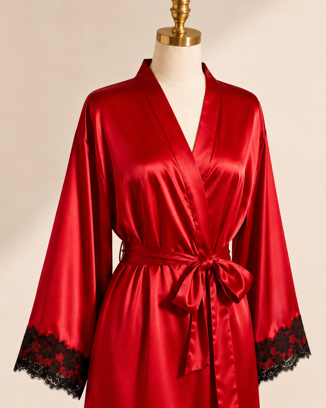 Rouge Amour Satin Robe