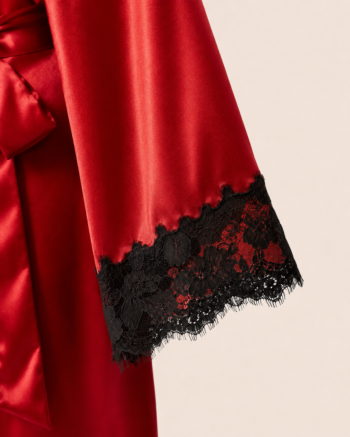 Rouge Amour Satin Robe