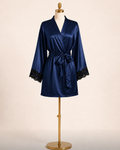 Nuit Bleue Satin Robe