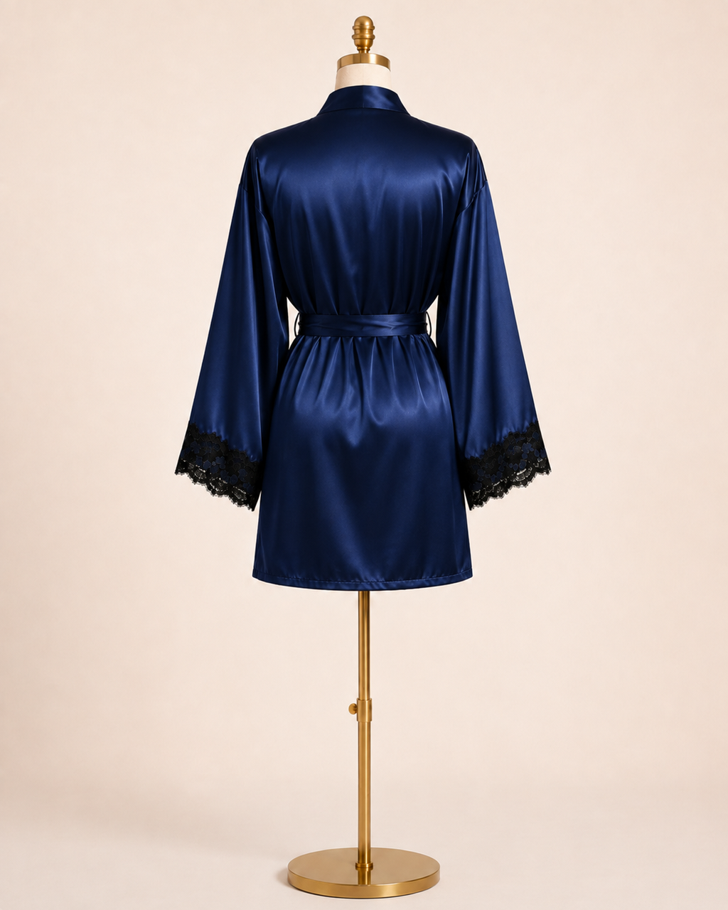 Nuit Bleue Satin Robe