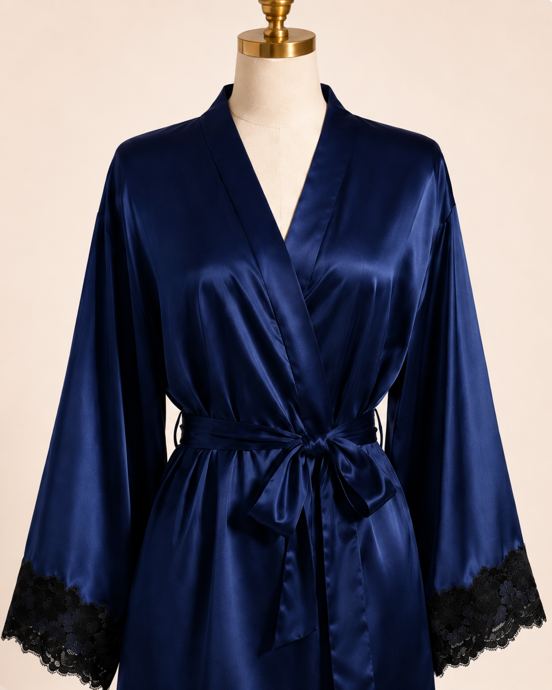 Nuit Bleue Satin Robe