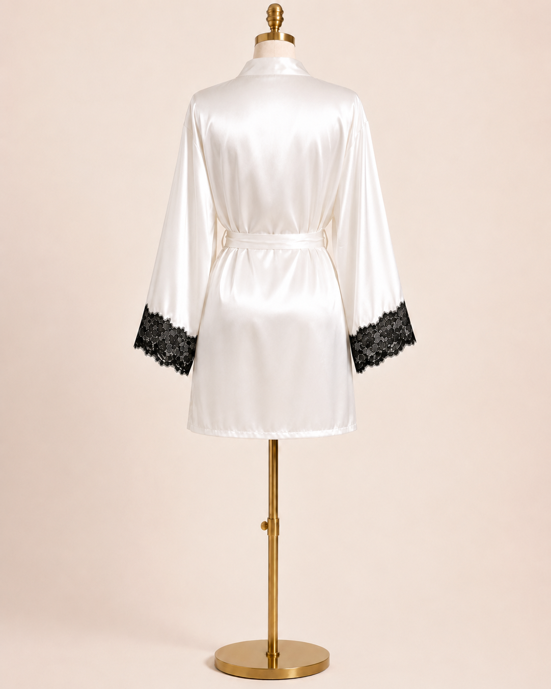 Blanc Nuit Satin Robe
