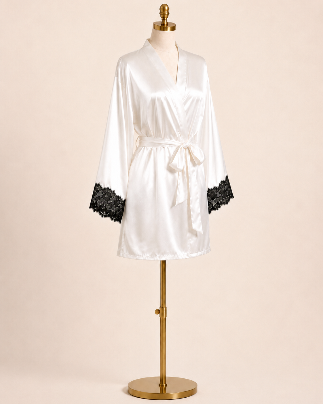 Blanc Nuit Satin Robe